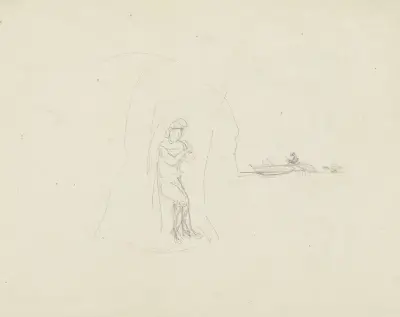 Figure in a grotto av Carl Morgenstern