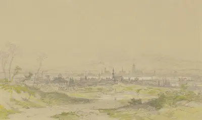 Frankfurt am Main vom vom Wendelsweg in Sachsenhausen aus gesehen av Carl Morgenstern