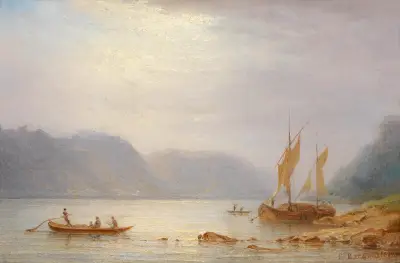 Middagssol vid St. Goarshausen av Carl Morgenstern