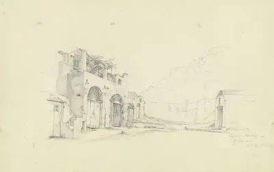 Straßenzug in Marina Grande auf Capri av Carl Morgenstern