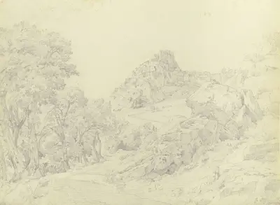 View of Cervara di Roma av Carl Morgenstern