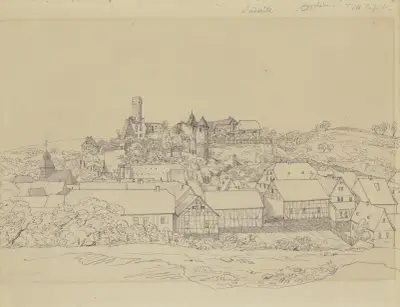 View of Eppstein with castle, Carl Morgenstern