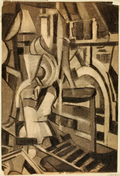 Abstract–Seated Figure av Carl Newman