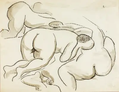 Weibliche Aktstudie, Komposit von Carl Newman