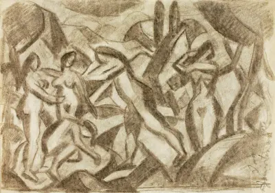 Grupp av nakna figurer av Carl Newman
