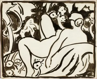 Reclining Female Nude 10 av Carl Newman