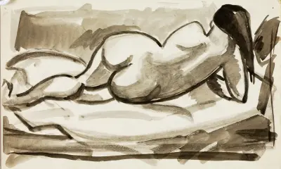Reclining Female Nude 12 av Carl Newman