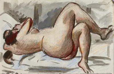 Leżąca kobieca naga studia – nr 2, Carl Newman