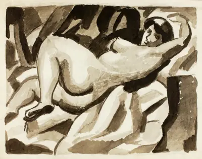Reclining Female Nude II av Carl Newman