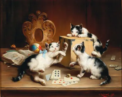Lekfulla kattungar av Carl Reichert