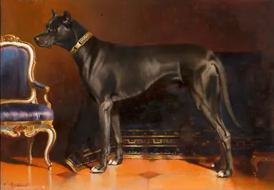 Kejsarinnan Elisabeths hund Rüde Shadow av Carl Reichert