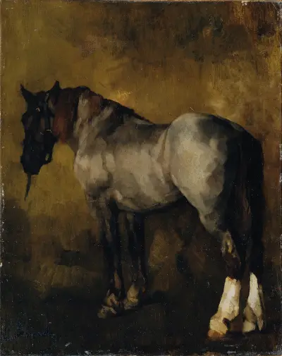 Pferdestudie av Carl Schuch