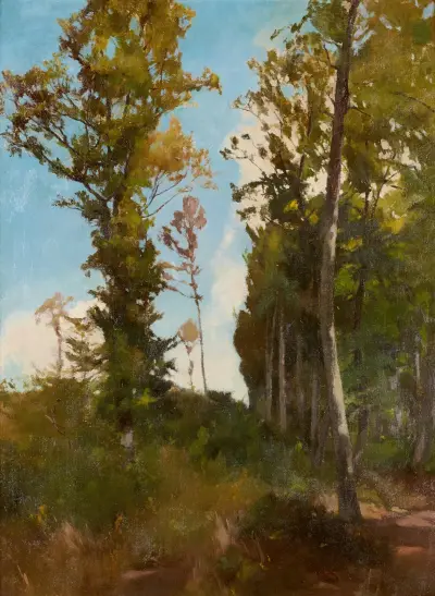 Waldlichtung bei Purkersdorf av Carl Schuch