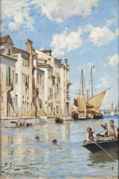Children Bathing av Carl Skånberg