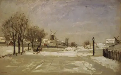 Winter. View of Eriksberg, Stockholm av Carl Skånberg