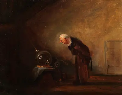 Alkemisten (Kemisten) av Carl Spitzweg