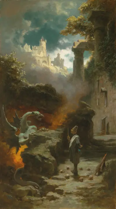Der Hexenmeister (The Sorcerer) av Carl Spitzweg