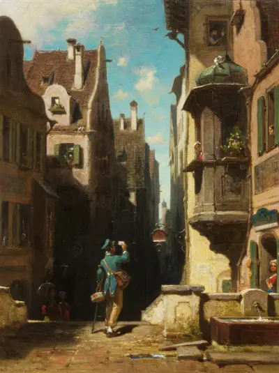 Der Postbote av Carl Spitzweg