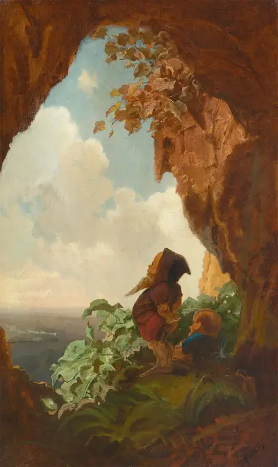 Den första järnvägen av Carl Spitzweg