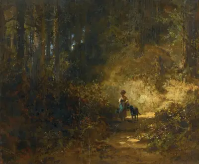 Im Walde (In The Forest) av Carl Spitzweg