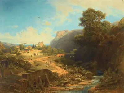 Italienskt landskap av Carl Spitzweg