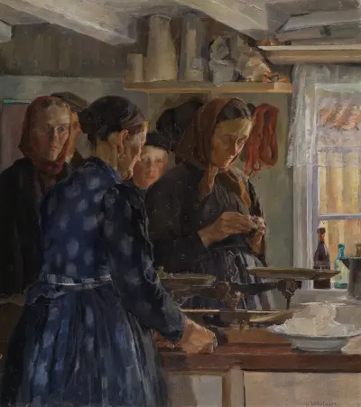 Byns handelsbod av Carl Wilhelmson