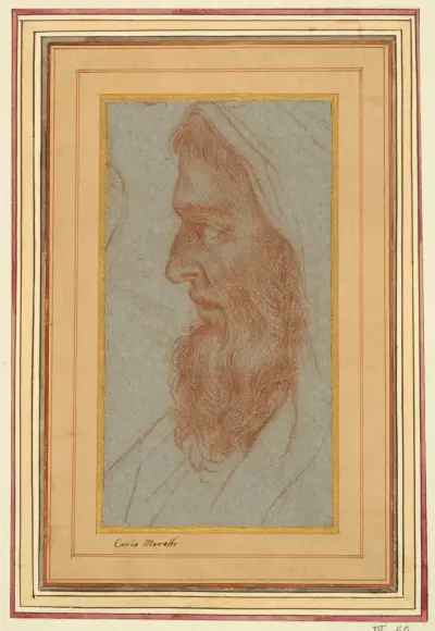 Bildnis eines bärtigen Mannes im Profil von Carlo Maratti