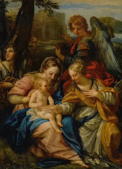 Mystic Marriage Of Saint Catherine Of Alexandria av Carlo Maratti