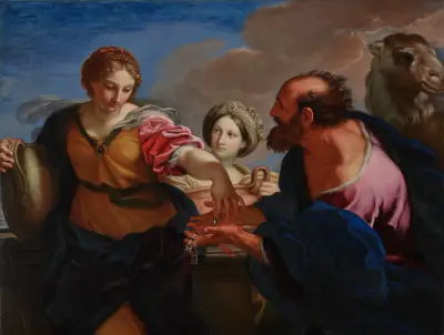 Rebecca And Eliezer At The Well av Carlo Maratti