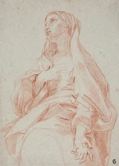 The Madonna making a gesture of intercession av Carlo Maratti