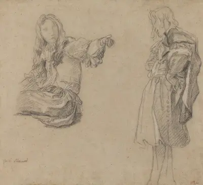 Two Men in Elaborate Costumes av Carlo Maratti