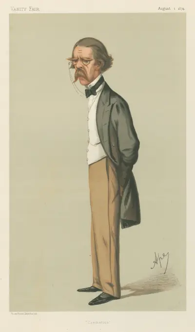 Ärzte und Wissenschaftler. „Feuerbestattung“. Sir Henry Thompson. 1. August 1874 von Carlo Pellegrini