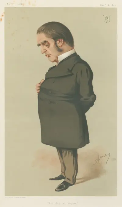 Ärzte und Wissenschaftler. „Physiological Physic.“ Sir William Withey Gull. 18. Dezember 1875 von Carlo Pellegrini