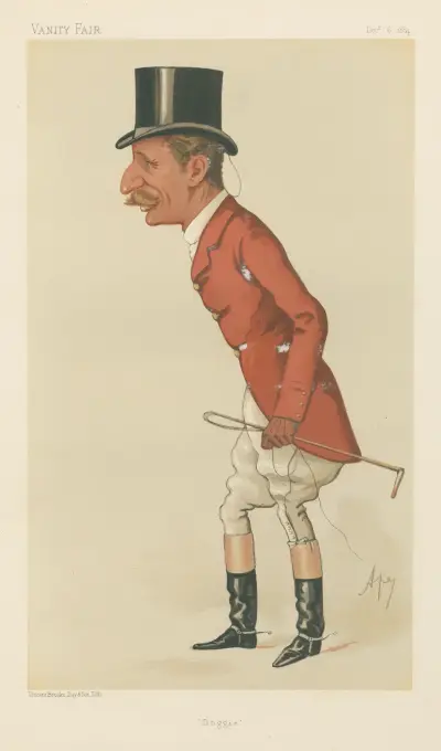Fox Hunters. „Doggie“. Capt. Arthur Smith. 6. Dezember 1884 von Carlo Pellegrini