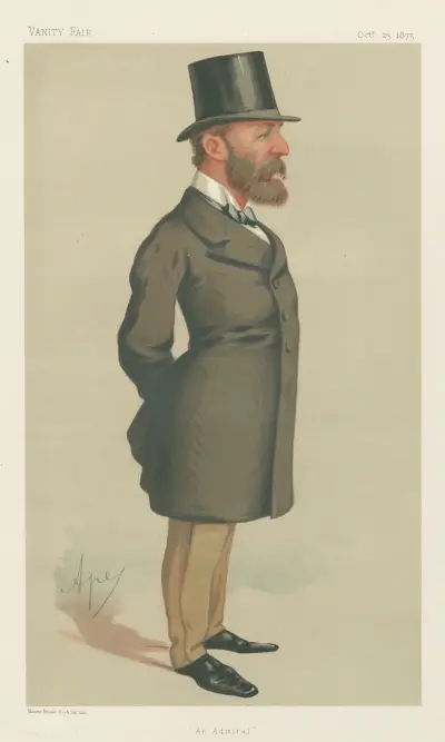 Military and Navy; ‘An Admiral’, Real Admiral Lord John Hay, October 23, 1875, Carlo Pellegrini