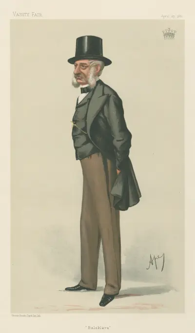 Military and Navy; ‘Balaklava’, General the Earl of Lucan, April 23, 1881 av Carlo Pellegrini