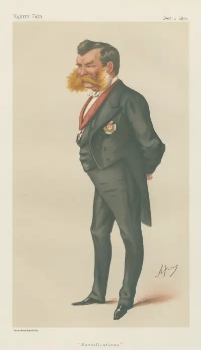 Military and Navy; ‘Fortifications’, Sir John Lintorn Arabin Simmons, December 1, 1877 av Carlo Pellegrini