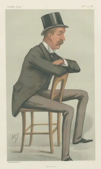 Military and Navy; ‘Oliver’, The Hon. Oliver George Paulett Montagu, November 3, 1877 av Carlo Pellegrini