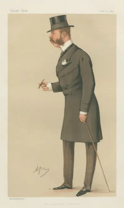 Militär och flotta; 'The Adjutant General', general Sir Charles Henry Ellice, 20 oktober 1877 av Carlo Pellegrini