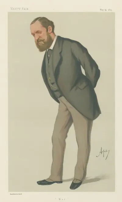Military and Navy; ‘War’, The Right Hon. Frederick Arthur Stanley, May 24, 1879 av Carlo Pellegrini