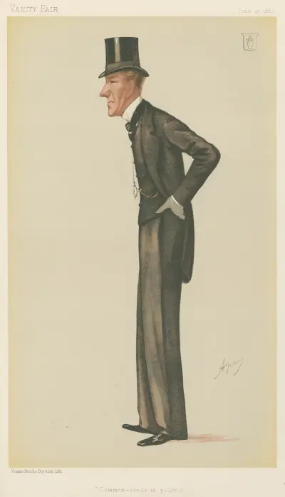 Newspapermen; ‘Common-sense in Politics’, S.C. Sullivan, June 13, 1885 av Carlo Pellegrini