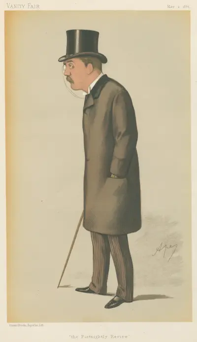 Newspapermen; ‘The Fortnightly Review’, T.H.S. Escott, May 2, 1885 av Carlo Pellegrini