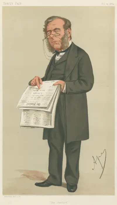 Newspapermen; ‘The Standard’, James Johnstone, February 14, 1874 av Carlo Pellegrini