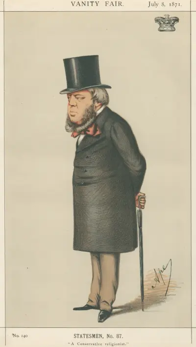 Politiker – „Ein konservativer Religionist“. Der Earl of Marlborough, 8. Juli 1871 von Carlo Pellegrini