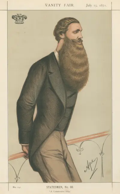 Politicians – ‘A Conservative whip’. Lord Skelsmerdale. 15 July 1871 av Carlo Pellegrini