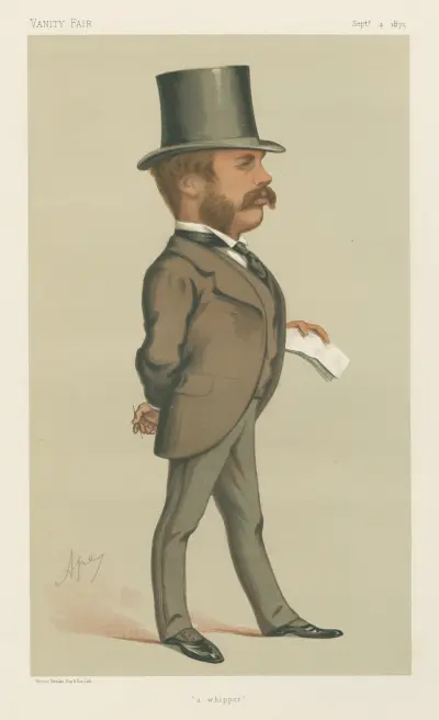 Politiker – „ein Whipper“. Mr. William Hart Dyke. 4. September 1875 von Carlo Pellegrini
