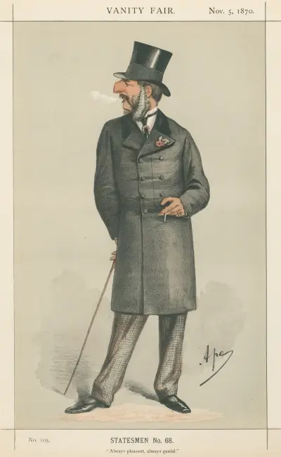 Politicians – ‘Always pleasant, always genial.’ The Hon. J. C. Vivian. 5 November 1870 av Carlo Pellegrini
