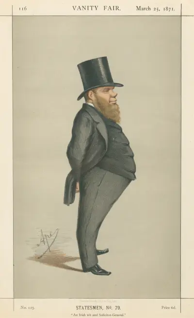 Politiker – ‚Ein irischer Witzbold und Solicitor-General'. Mr. Richard Dowse, 25. März 1871 von Carlo Pellegrini