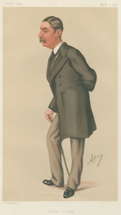 Politiker – ”Baker Pasha”. Generallöjtnant Valentine Baker Pasha. 9 mars 1878 av Carlo Pellegrini