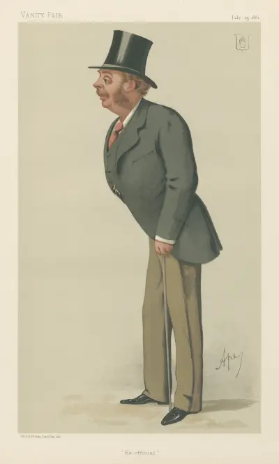 Politiker – 'Ex-official'. Sir Matthew White Ridley. 23 juli 1881 av Carlo Pellegrini